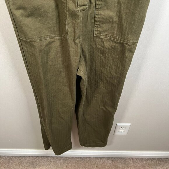 Madewell Kale Cap-Sleeve Utility Jumpsuit Size XS Fatigue Green Minimal Casual - Picture 8 of 13